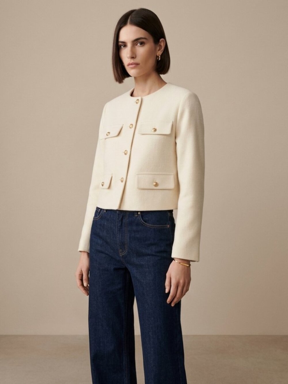 Zara round neck blazer/jacket